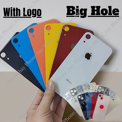 #ad Back Glass Replacement Cover For iPhone 15 14 13 12 11 Pro Max XR XS 8 Big Hole $8.70