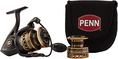 #ad Battle Spinning Reel Kit Size 5000 Includes Reel Cover and Spare Anodized Alum $153.99