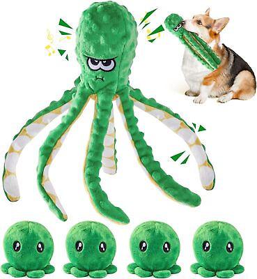 #ad Dog Toys for Aggressive Chewers Tough Squeaky Octopus Dog Toys for Dogs $15.99