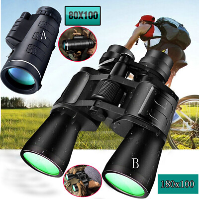 #ad Military Zoom 180x100 Powerful Binoculars Day Low Night Optics Hunting Outdoor $18.04