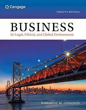 #ad Business: Its Legal Ethical and Hardcover by Jennings Marianne M. Good $50.71