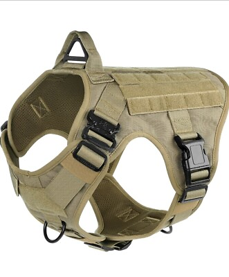 #ad Tactical Military Style Dog Harness Vest with Leash and No Pull Handle $13.99