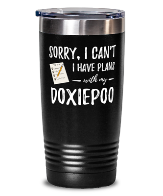 #ad Doxiepoo Dog Plans 20oz Stainless Tumbler Mug Funny Dog Mom Or Dog Dad Gift Idea $29.95