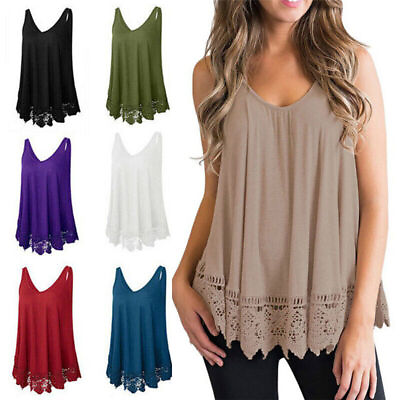 #ad Tops Sexy Summer Ladies Baggy V T shirt Vest Women Neck Casual Sleeveless $13.89