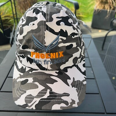 #ad Phoenix Fish Finders Orange Blue onBlack White gray Camouflage Hat Cap Snapback $14.99