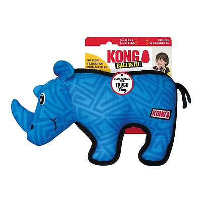 #ad KONG Ballistic Dog Toy Rhino MD LG 2 pack $20.95
