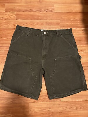 #ad Vintage Made In USA B80 Carhartt Double Knee Canvas Shorts. Great Color $150.00