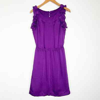 #ad Bisou Bisou Eggplant Purple Ruffled Sheath Dress $29.00