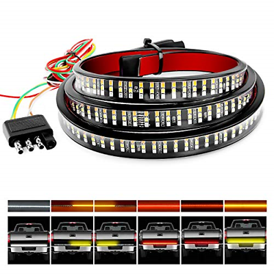 #ad Nilight TR 04 Truck Tailgate Bar 60quot; Triple Row 504 LED Strip with Red Brake $53.45