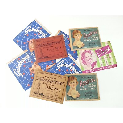 #ad 10 Vintage Hair Nets and Sleeves $19.98