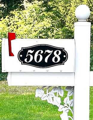 #ad TWO Custom Mailbox Address Street Numbers Vinyl Decal House Business Door Glass $4.99