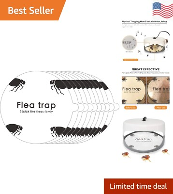 #ad Natural Flea Light Trap Premium Glue Board Replacement Pads 7.1 Inch 10 Packs $23.99