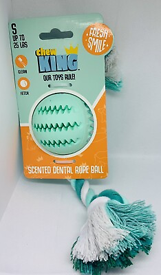 #ad Chew King Scented Dental Rope Ball Blue S NEW $15.50