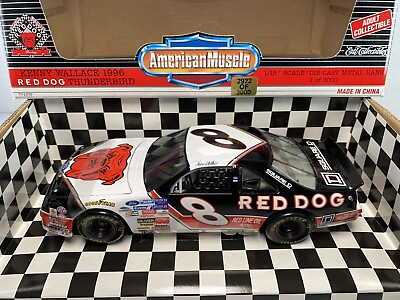 Ertl NASCAR #x27;96 Kenny Wallace #8 Red Dog Ford Thunderbird 1:18 Diecast Car Bank $28.32