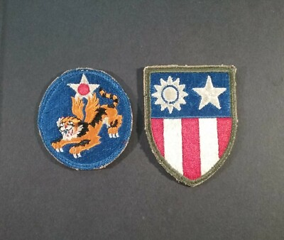 #ad WWII Era US AAF 14th Air Force Flying Tigers CBI China Burma India Patches 2 $49.95