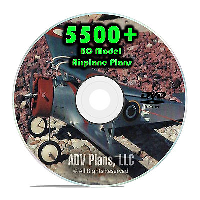 #ad 5500 RC Model Airplane Plans Gliders Jetex Control Line Templates PDF DVD G51 $12.49