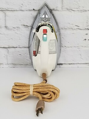 #ad Vintage General Electric GE Wash And Wear Dry Iron 61F81W Watts 1100 Volts 120 $21.51