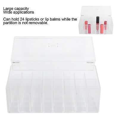 #ad Lipstick Display Box Dustproof Flip Cover Cosmetics Storage Plastic Makeup $23.10