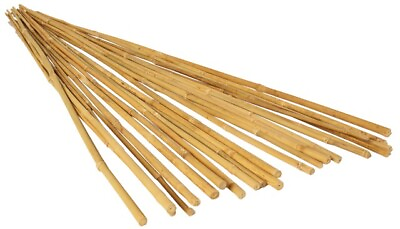 #ad 25 Pack Bamboo Plant Stakes 3 Foot Garden Wooden Natural Sticks Hydrofarm Brand $19.50