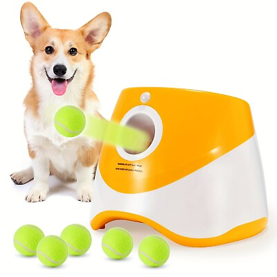 #ad Outdoor Pet Automatic Tennis Ball Launcher Dog Training Toys Interactive Pet Toy $56.03