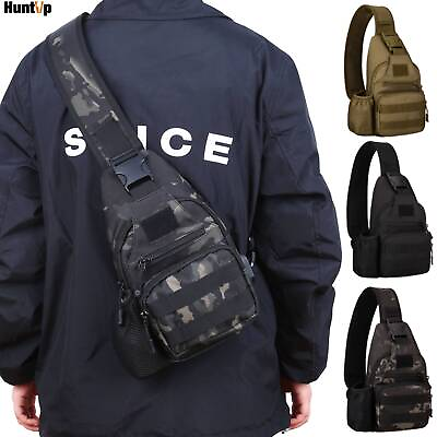 #ad Tactical Sling Backpack Molle USB Crossbody Chest Pack Men Outdoor Shoulder Bag $18.04
