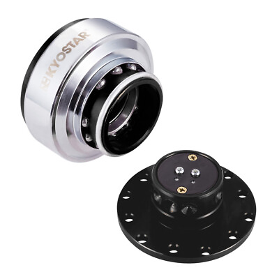#ad Universal Steering Wheel Quick Release Control Hub Adapter Kit Black US Aluminum $36.86