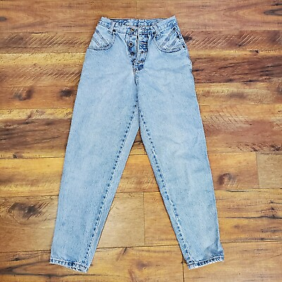 #ad Vintage Zena Jeans Womens Denim Size 3 Blue Mom High Rise Cotton 25x27 $29.99