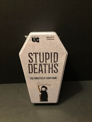 #ad Stupid Deaths the Frightfully Funny Game for Ages 12 2 6 Players in Coffin Tin $20.00