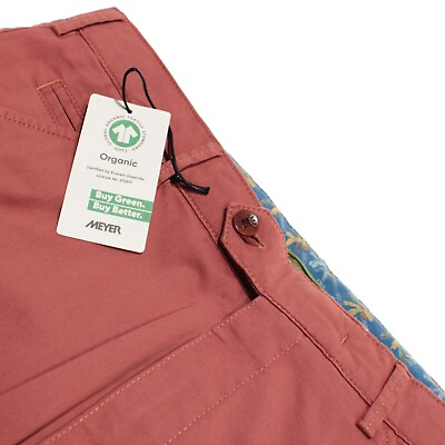 #ad Meyer NWT Chinos Casual Pants Size 50 34 US Chicago Solid Red Cotton Blend $202.49