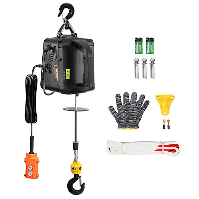 #ad VEVOR 2 in 1 Portable Electric Hoist Power Winch 1100 lbs Wired Remote Control $108.99