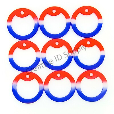 #ad 500 RED WHITE BLUE USA MILITARY ARMY DOG TAG SILENCER SILICONE RUBBER SILENCERS $78.98