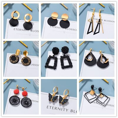 #ad Women Classic Geometric Dangle Earrings Charming Fashion Earring Accessory 1pair $9.93