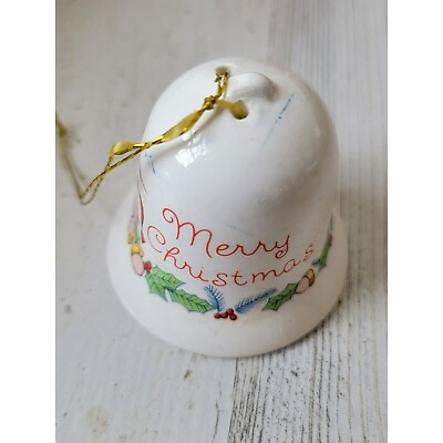 #ad Merry Xmas Mouse Bell mistletoe ornament Xmas decor $5.18