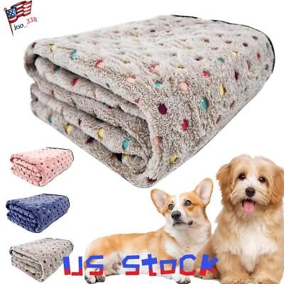 #ad Puppy Soft Plush Pet Dog Blanket Throw Sherpa Fleece Warm Sleeping Cover Mat $16.69
