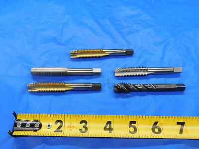 #ad 5 PC. LOT OF VARIOUS 1 2 13 NC HSS PLUG TAP 3 STRAIGHT AND SPIRAL FLUTE .5 CNC $59.99