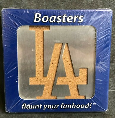 #ad MLB Los Angeles Dodgers Boasters SST Cork Coasters NIB 4 pack $11.00