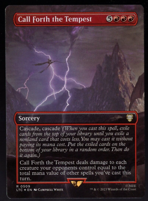#ad Call Forth the Tempest 0509 Borderless Foil Rare Lord of the Rings MTG Near Mint $6.99