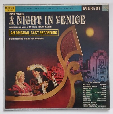#ad A Night in Venice original cast recording vinyl record Everest LPBR 6028 Tested $9.99