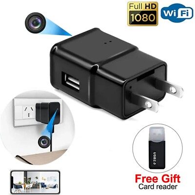 #ad 1080P Wifi Mini Camera USB Charger Home Surveillance Wireless Sensor Camcorder $24.71