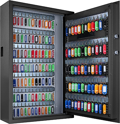 144 Key Storage Cabinet Lock Box Safe Organizer Wall Mount Large Car Lot Holder $256.05