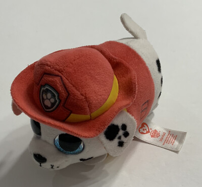 #ad PAW PATROL TY STACKABLE PLUSH MARSHALL FIRE FIGHTER 4quot; PUPPY DOG NO HANGING TAG $4.90