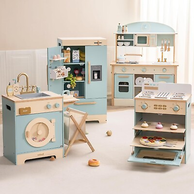 #ad Robotime Kids Corner Kitchen Playset Wooden Play Toy w Oven amp; Fridge for Toddle $394.99