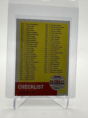 #ad 2024 Topps Living Set Checklist 601 700 Baseball Card #CL 07 Mint FREE SHIPPING $5.95