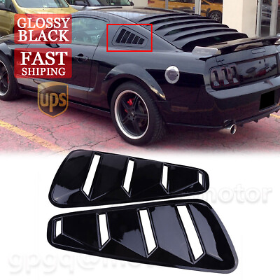 #ad For Ford Mustang 05 14 1 4 Quarter Side Painted Window Louvers Scoop Cover Vent $21.99
