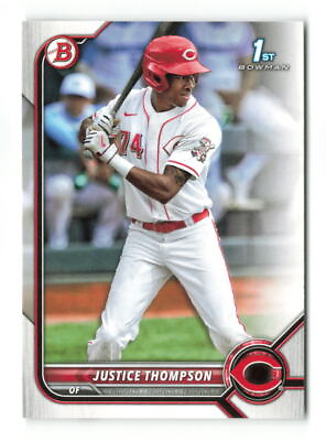 #ad 2022 Bowman Justice Thompson #BP 59 Prospects 1st Bowman Cincinnati Reds $1.50