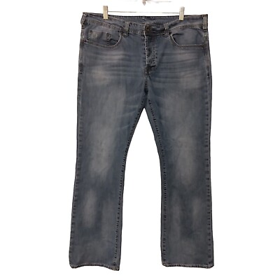 #ad Buffalo David Bitton jeans mens 35x30 king X blue denim light wash boot cut $21.99
