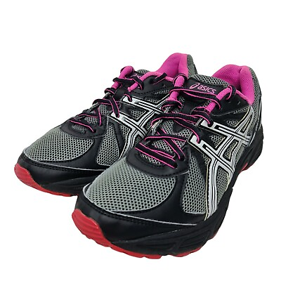 #ad Asics GLS T28AQ Athletic Running Shoes Black Pink Womens Size 8 $15.99