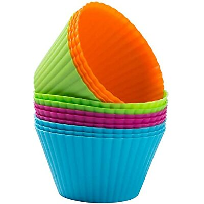#ad Jumbo Silicone Muffin Cups 3.5 Inch Jumbo Silicone Baking Cups Reusable Cupcake $17.29