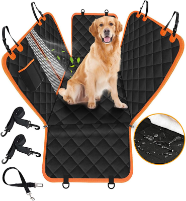 #ad Dog Car Seat Cover 600D Heavy Dog Seat Cover for Back Seat 100% Waterproof Scr $40.62