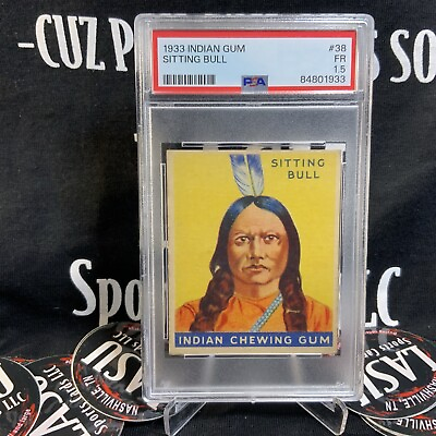 #ad 1933 Goudey Indian Gum #38 Sitting Bull PSA 1.5 Sioux Chief $159.99